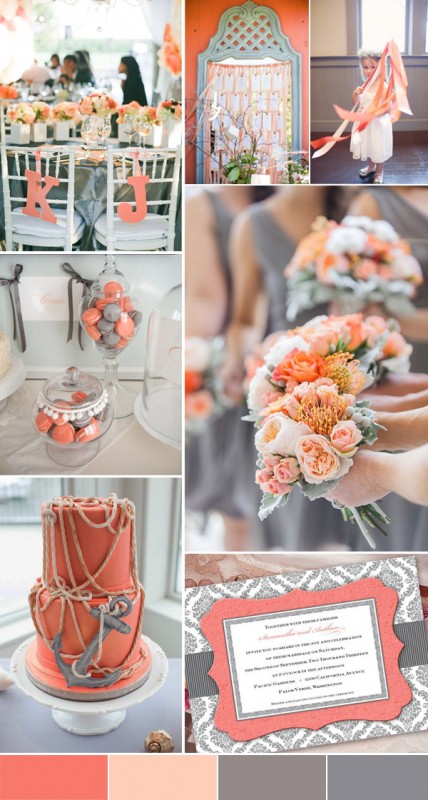 classic-coral-and-grey-wedding-inspiration-for-2016-spring-and-summer1