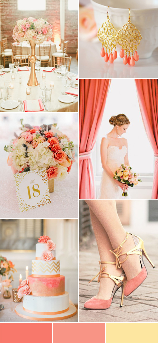 coral-and-light-gold-vintage-wedding-ideas
