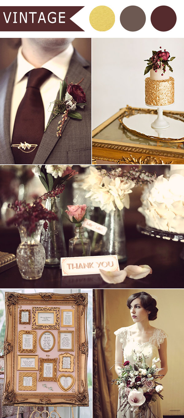 marsala-and-gold-vintage-themed-wedding-ideas-for-2016