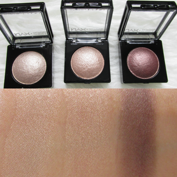 nyx baked eyeshadows swatches collage 2