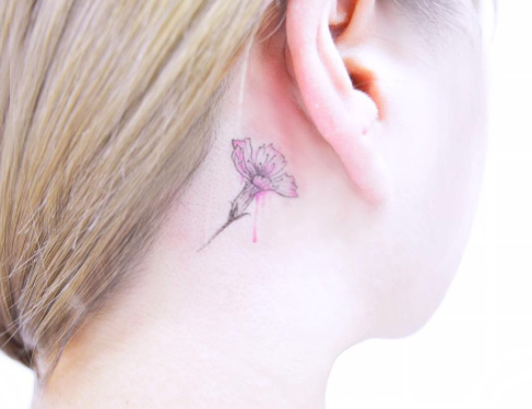 behind-ear-flower-tattoo