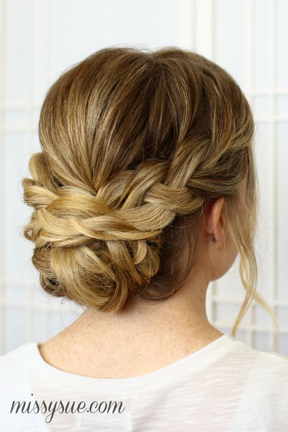 Soft-Braided-Updo-for-Wedding-Hair