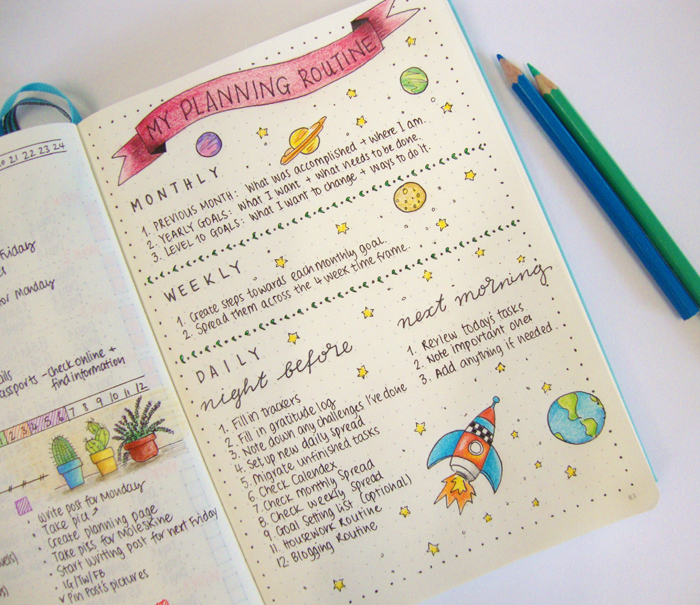 My bullet journal planning routine - christina77star