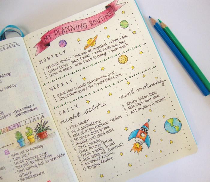 My bullet journal planning routine - christina77star