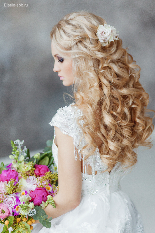 half-up-half-down-long-wavy-wedding-hairstyle-with-flowers