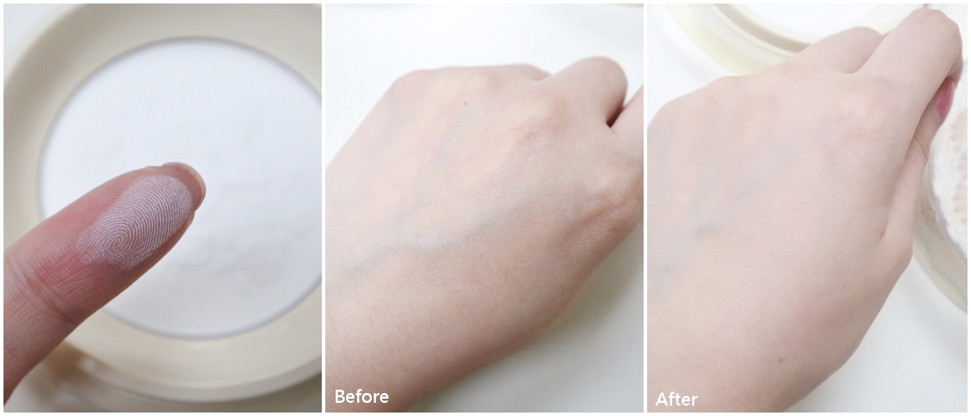 Milan stunning skin fragrance powder before and after