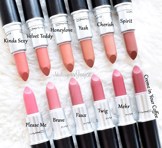 MAC Matte Satin Cremesheen Lipstick Collection Swatches