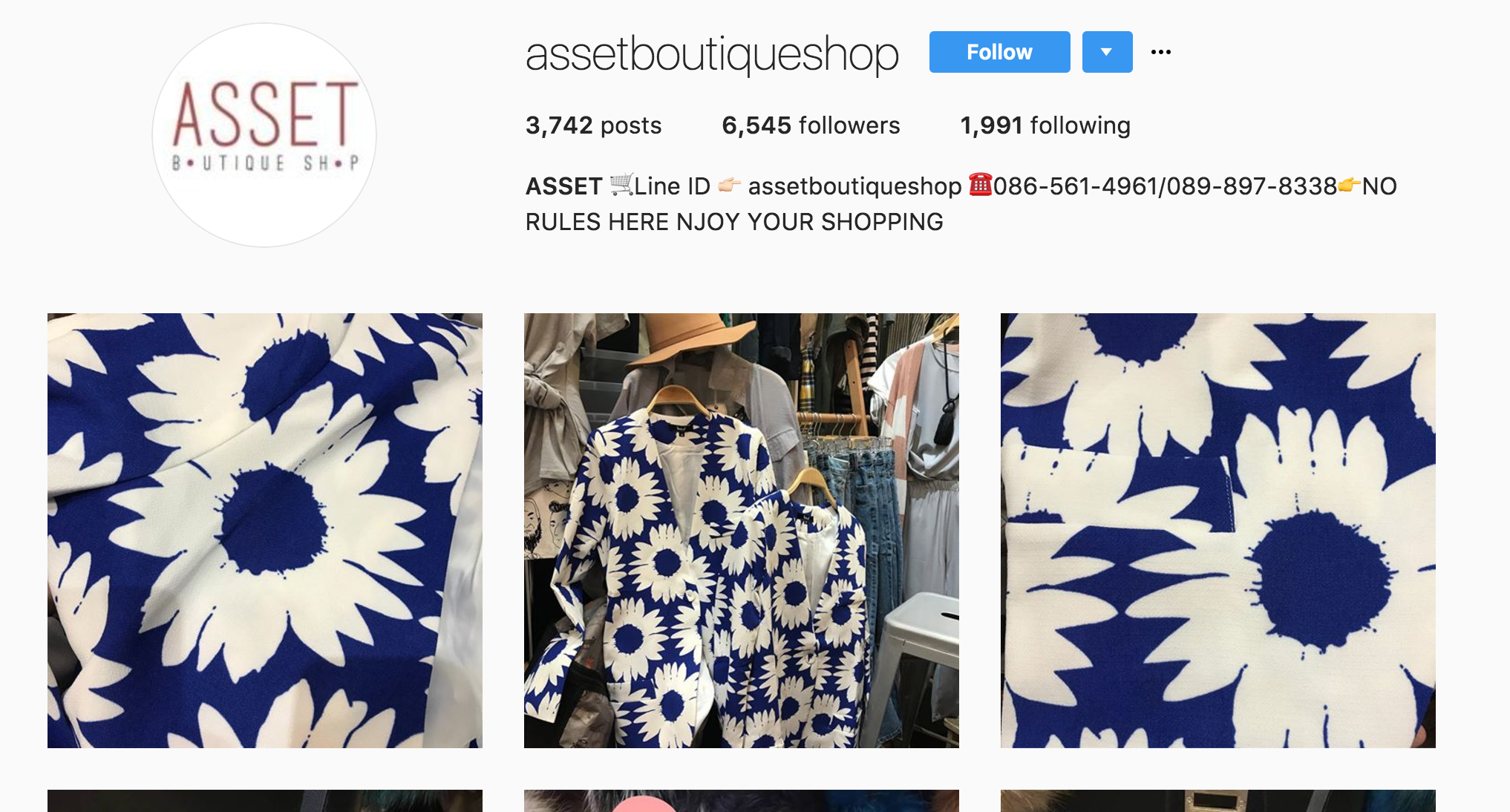 assetboutiqueshop แนะนำ ร้านเสื้อผ้าในไอจี